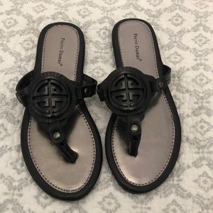 Pierre Dumas Black Sandals. Never worn/ like new.
